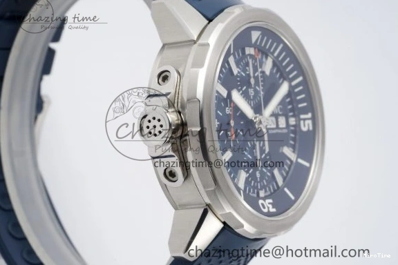 MIROTIME 0416 Attractive Aquatimer Chrono SS RSF 1:1 Best Edition Blue Dial on Blue Rubber Strap A 7056